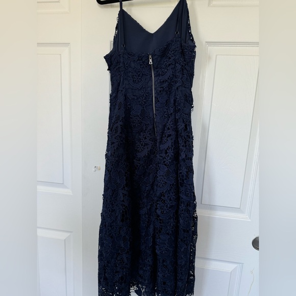 Alice + Olivia Naomi Spaghetti Strap Lace Dress in Sapphire-size 10 - Picture 8 of 9